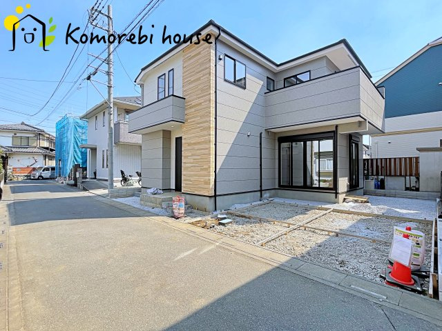 桶川市朝日　3期　新築一戸建て　KEIAI GRACE　01の前面道路含む現地写真|26.3.14撮影済み