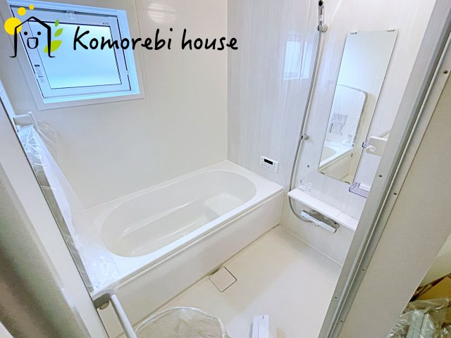 桶川市坂田　新築一戸建て　02の浴室|コンパクトで使いやすいお風呂です