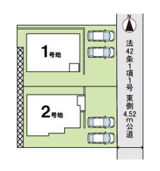 【区画図】 | 大野城市第6南ヶ丘1丁目　2号棟（全2棟）【仲介手数料無料・0円】 | 区画図です。2号棟