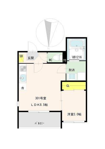【間取り】 | フェリーチェ四つ木