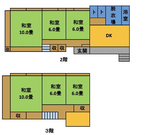 【間取り】 | 十日町市野口　3階建　戸建