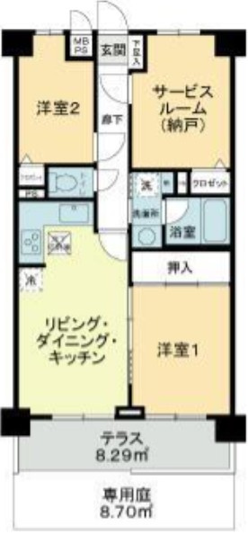 ライオンズガーデン千川の間取り|間取りです。