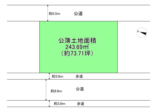 名張市つつじが丘南3番町　建築条件無し売土地