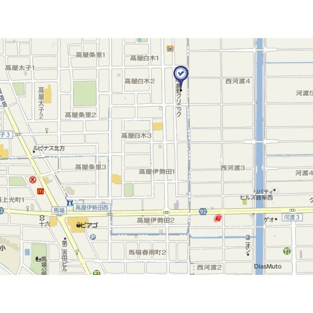 本巣郡北方町高屋白木２丁目の駐車場の外観
