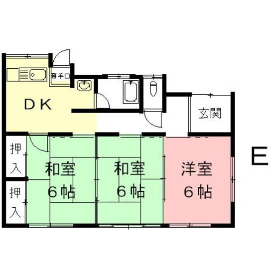 福島貸家の間取り