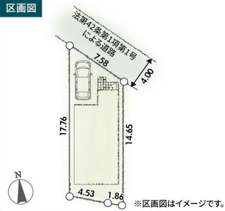 南区東大沼３丁目新築戸建て　第7-1号棟の区画図|配置図「南区東大沼3丁目新築戸建て　１号棟」