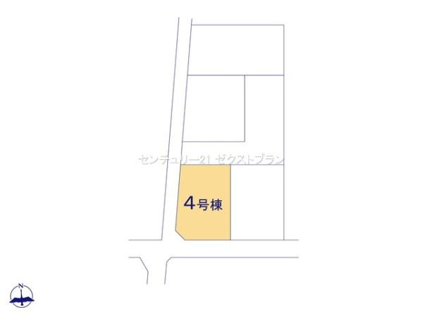 伊勢崎第3茂呂町 4号棟の区画図|区画図
