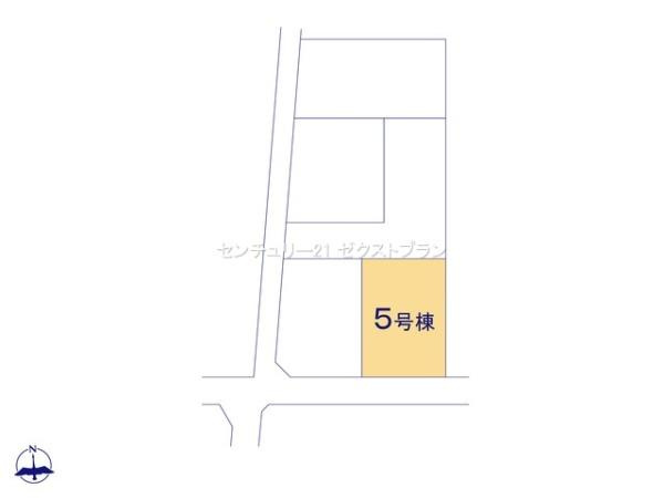 伊勢崎第3茂呂町 5号棟の区画図|区画図