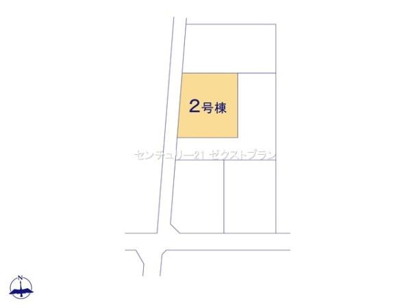 伊勢崎第3茂呂町 2号棟の区画図|区画図