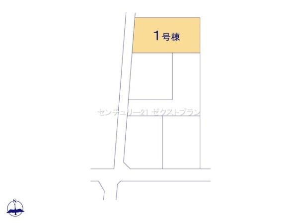 伊勢崎第3茂呂町 1号棟の区画図|区画図