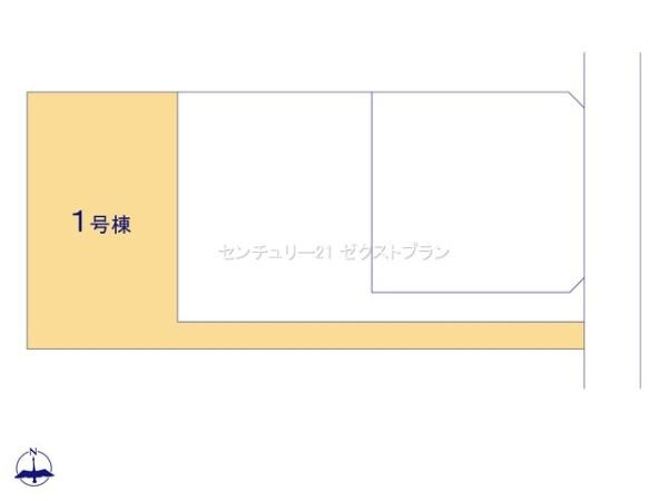 第2前橋総社町植野 1号棟の区画図|区画図