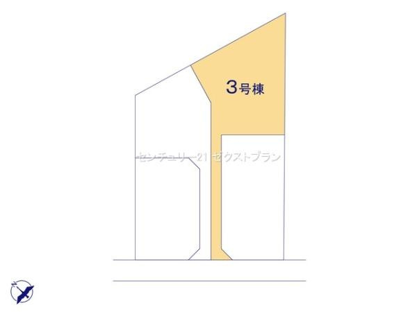 桐生市相生町2丁目01期 3号棟の区画図|区画図