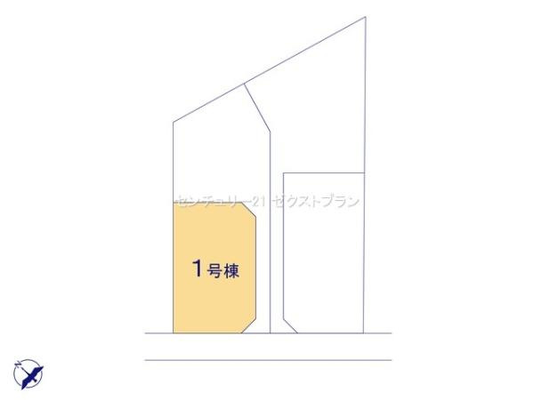 桐生市相生町2丁目01期 1号棟の区画図|区画図