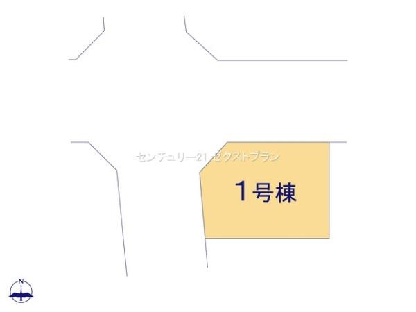 前橋小相木町第6 1号棟の区画図|区画図