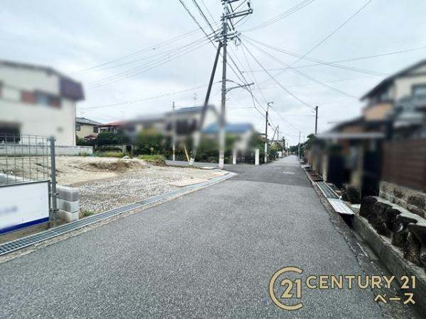 ファーストタウン疋田 ４号地　建築条件なし土地の前面道路含む現地写真|■現地撮影写真■