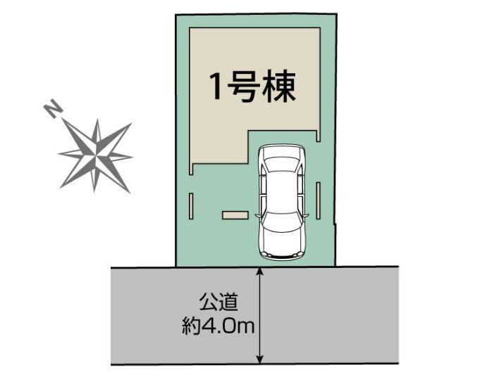 座間市相模が丘３丁目新築戸建て　1号棟の区画図|区画図「座間市相模が丘３丁目新築戸建て」