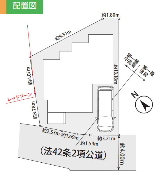 藤沢市花の木新築戸建て　№1の区画図|区画図「藤沢市花の木新築戸建て」