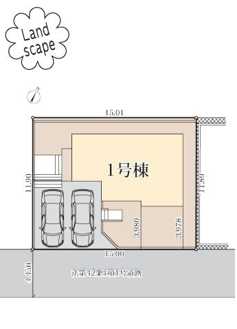 青葉区大場町新築戸建て　第7-1号棟の間取り|区画図「青葉区大場町新築戸建て　1号棟」
