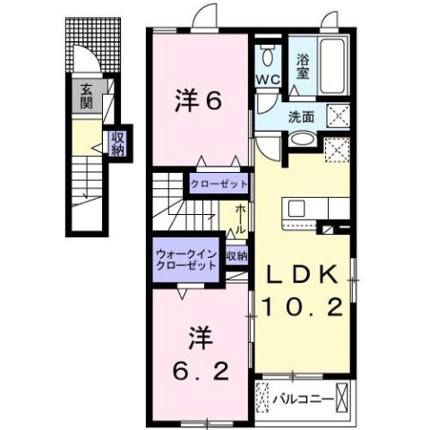 ル　ボヌール赤穂Ⅱの間取り
