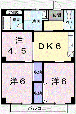 パルネット辻井の間取り