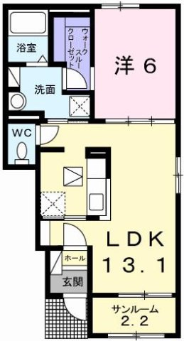 Ｒグレイ砥堀の間取り