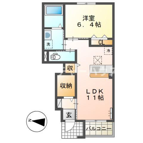 仮）水戸市姫子１丁目新築アパートの間取り