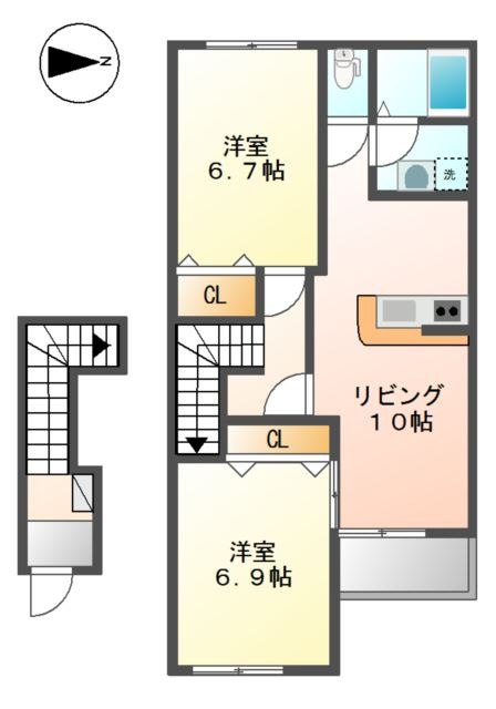 Ｍａｉｓｏｎ　ｄｅ　Ｃｈａｔ　ｂｌａｎｃの間取り