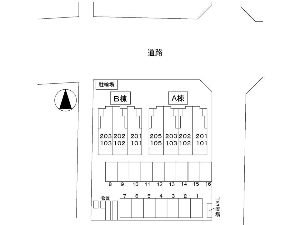アルバ・カーサ　Ｂの区画図