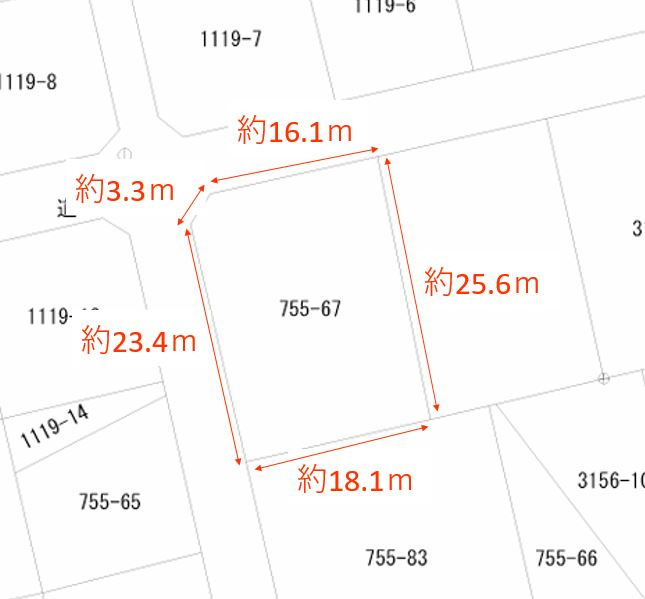 虹ヶ丘四丁目　売土地の土地図