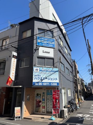 ハウスエージェントビル　2階貸店舗の外観|当社自社ビル2階になります。（1階　当社事務所・3階　美容室）
