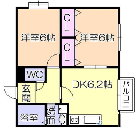 シャルム津福の間取り
