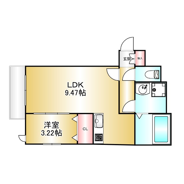 PORTA　NOB　二日市の間取り