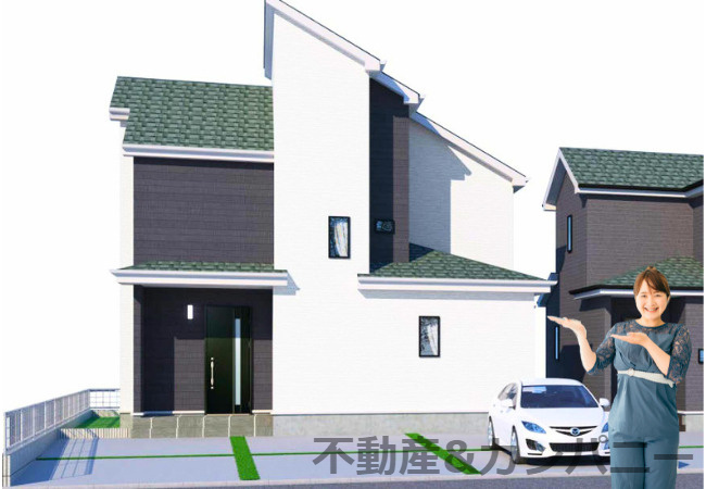 ハートフルタウン新居浜土橋2丁目C号棟　新居浜市土橋2丁目の外観|外観パースです。