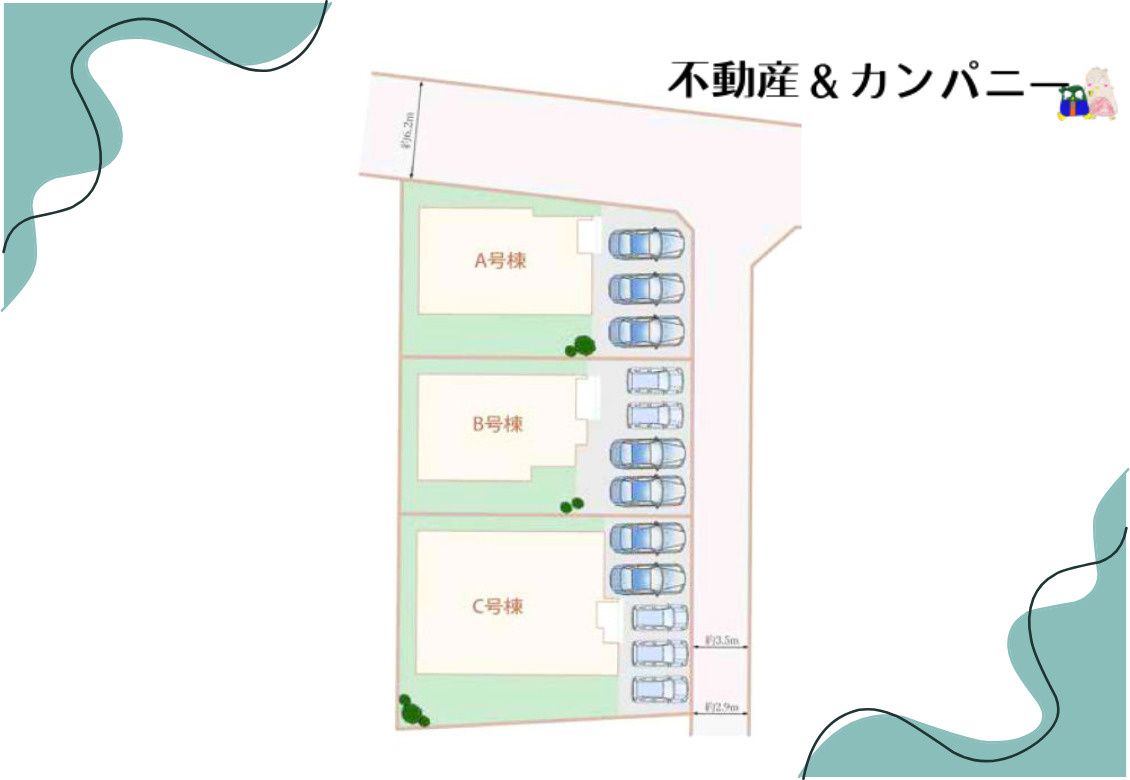 ハートフルタウン新居浜土橋1丁目-A号棟　新居浜市土橋1丁目の新築戸建の区画図