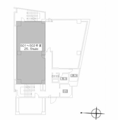 大阪市北区曾根崎新地２丁目の事務所の間取り