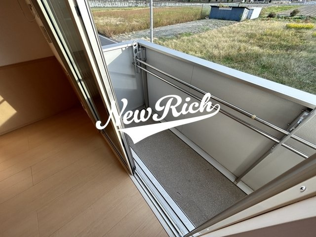 高崎市西横手町のアパートのバルコニー