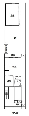 俵屋町ゲストハウスの間取り