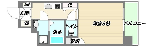 大阪市東淀川区東中島１丁目の賃貸マンションの間取り