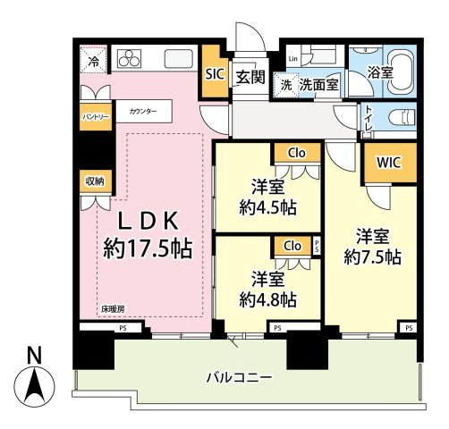 HARUMI FLAG SUN VILLAGE T棟の間取り