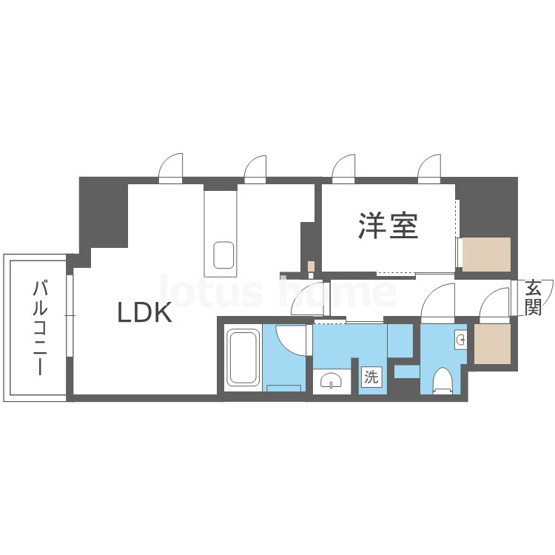 【間取り】 | ザ・パークハビオ谷町六丁目クロス