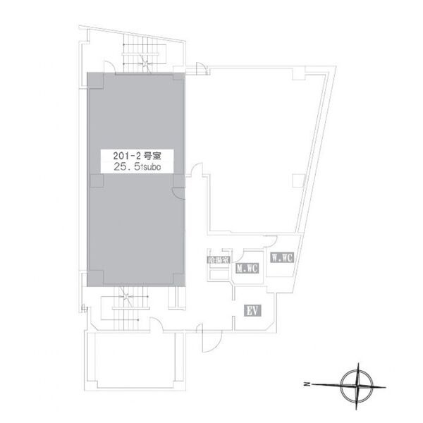 大阪市北区曾根崎新地２丁目の事務所の間取り
