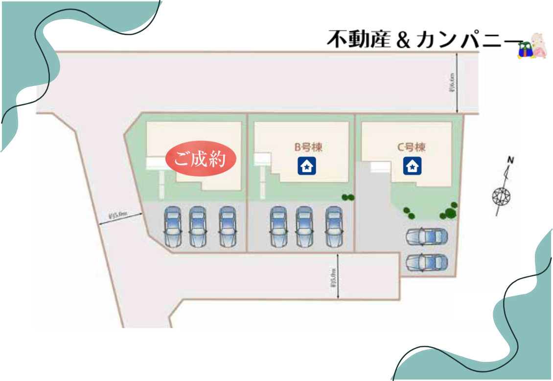 ハートフルタウン新居浜久保田-C号棟　新居浜市久保田町3丁目の新築戸建の区画図