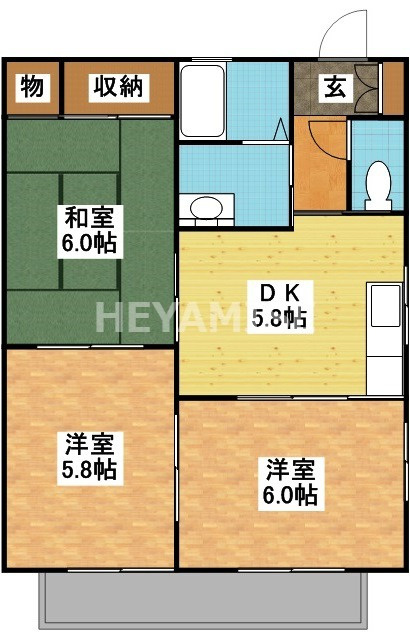 リバティヒルズＤの間取り
