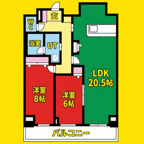 アーバンパーク日吉(旧ロイジェント日吉Ⅱ)　名古屋市賃貸　仲介手数料無料の間取り
