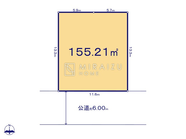【土地図】 | 開放感のある、閑静な住宅街に位置しています。陽の光をたっぷりと浴びながら気持ち良く生活が出来ます。夢のマイホーム、夢ではなく実現出来ます！見学・ご相談等、お気軽にご連絡下さい。