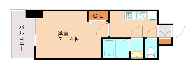 エスライズ神戸三宮山手通壱番館の間取り