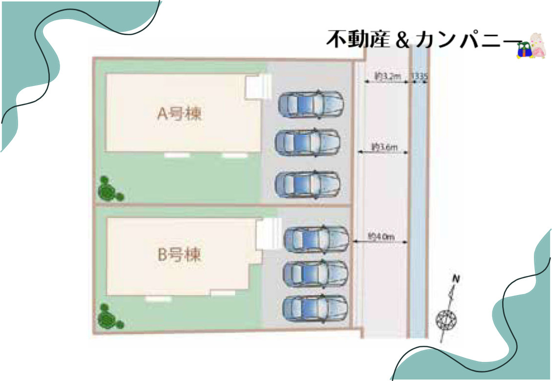 ハートフルタウン新居浜政枝町-B号棟　新居浜市政枝町2丁目の新築戸建の区画図