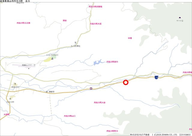 26/5/1新規　戸建　高山市丹生川町大谷　1000万　中古旅館の地図