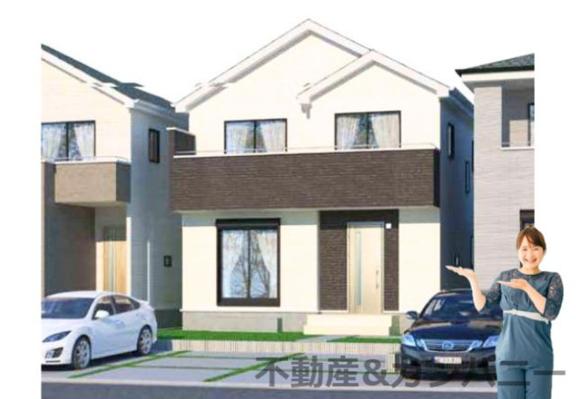 ハートフルタウン今治馬越町-B号棟　今治市馬越町1丁目の新築戸建の外観|外観パースです。