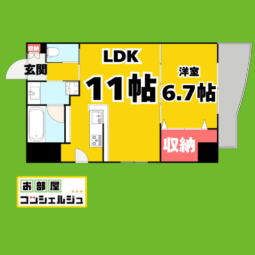 フローラル今池の間取り